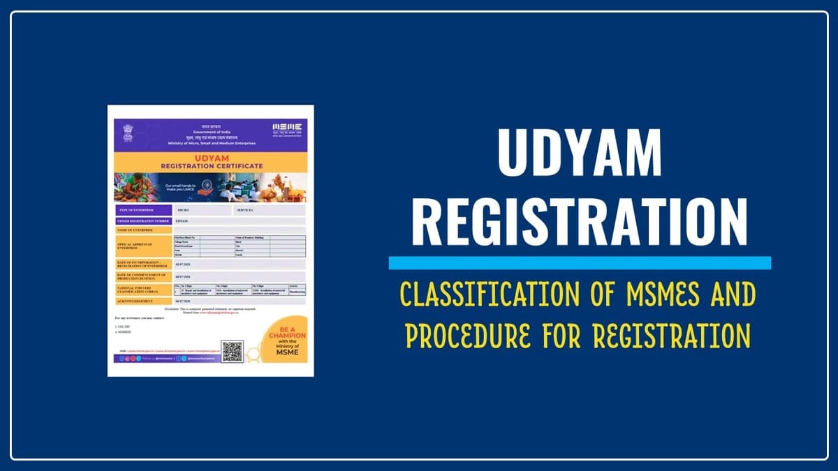 MSME Registration: Download Booklet on Udyam Registration