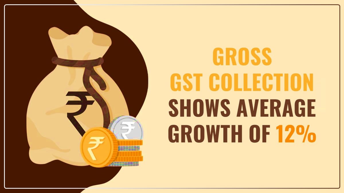 Gross GST collection shows average growth of 12% on year on year basis