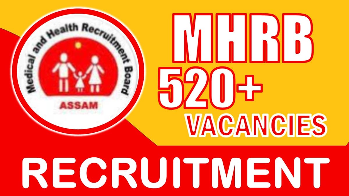 MHRB Recruitment 2024: Notification Out for 520+ Vacancies, Check Post, Salary and How to Apply