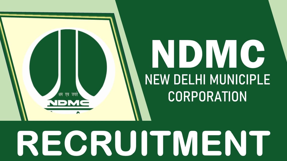 NDMC Recruitment 2024: Check Post, Qualification, Age, Salary, Educational Qualification and Process to Apply