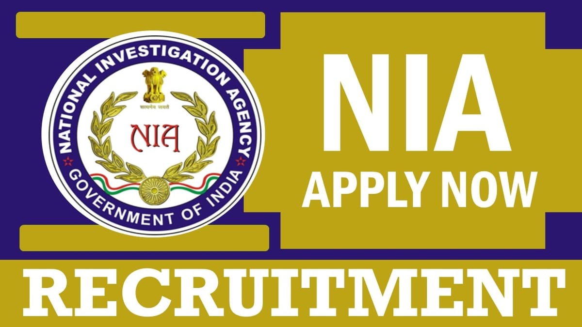 NIA Recruitment 2024: Check Post, Qualification, Salary, Age Limit and Applying Procedure