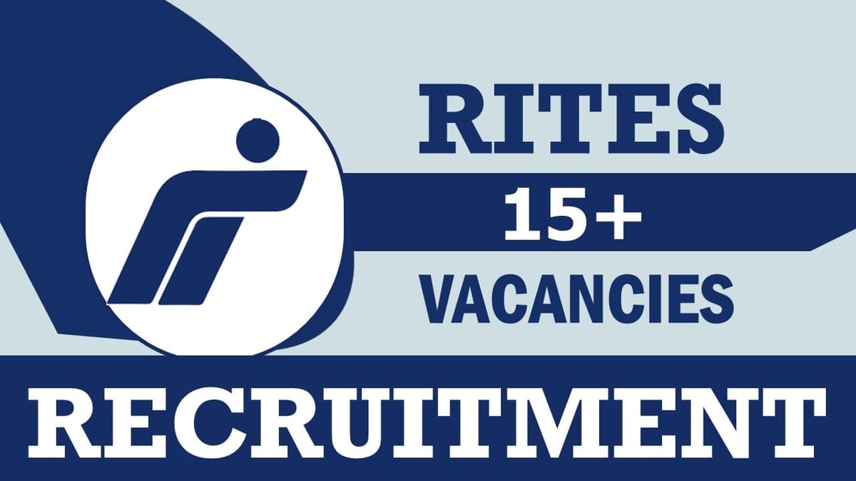 RITES Recruitment 2024: Check Posts, Qualification, Salary, Age Limit and How to Apply