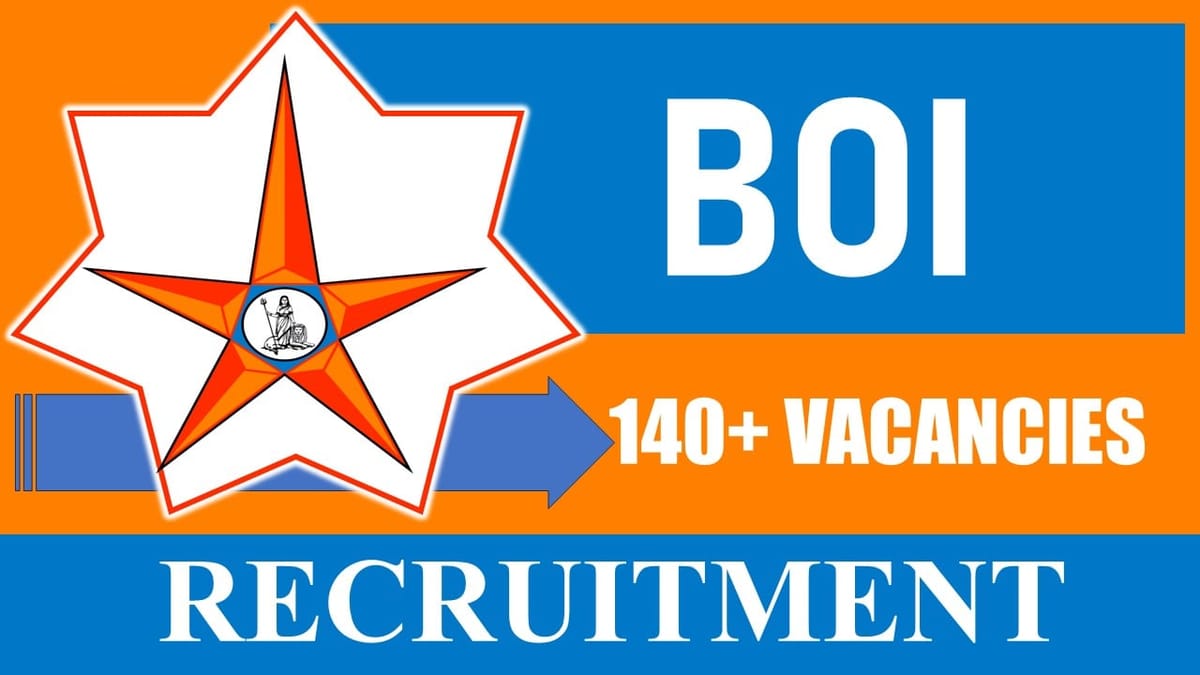 BOI Recruitment 2024: New Notification Out, Last Date Extended, Check Posts, Age, Qualification, Salary and Application Procedure