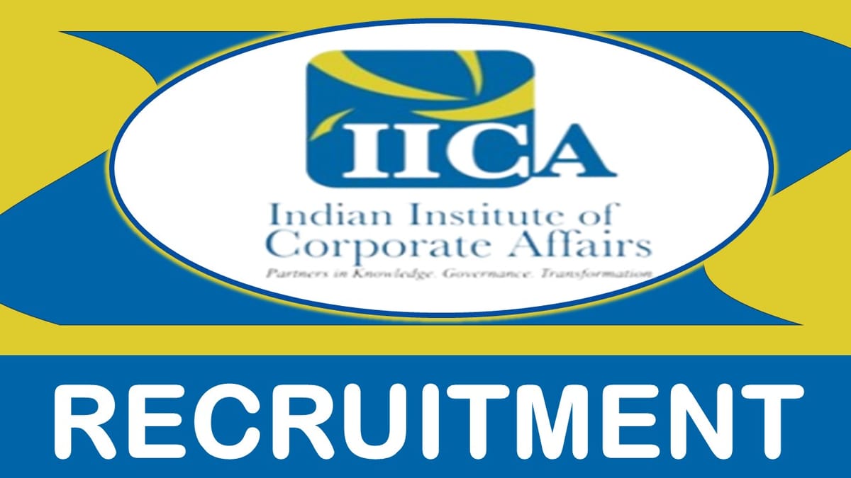 IICA Recruitment 2024: Salary Up to 100000 Per Month, Check Vacancies, Posts, Age, Qualification and Process to Apply