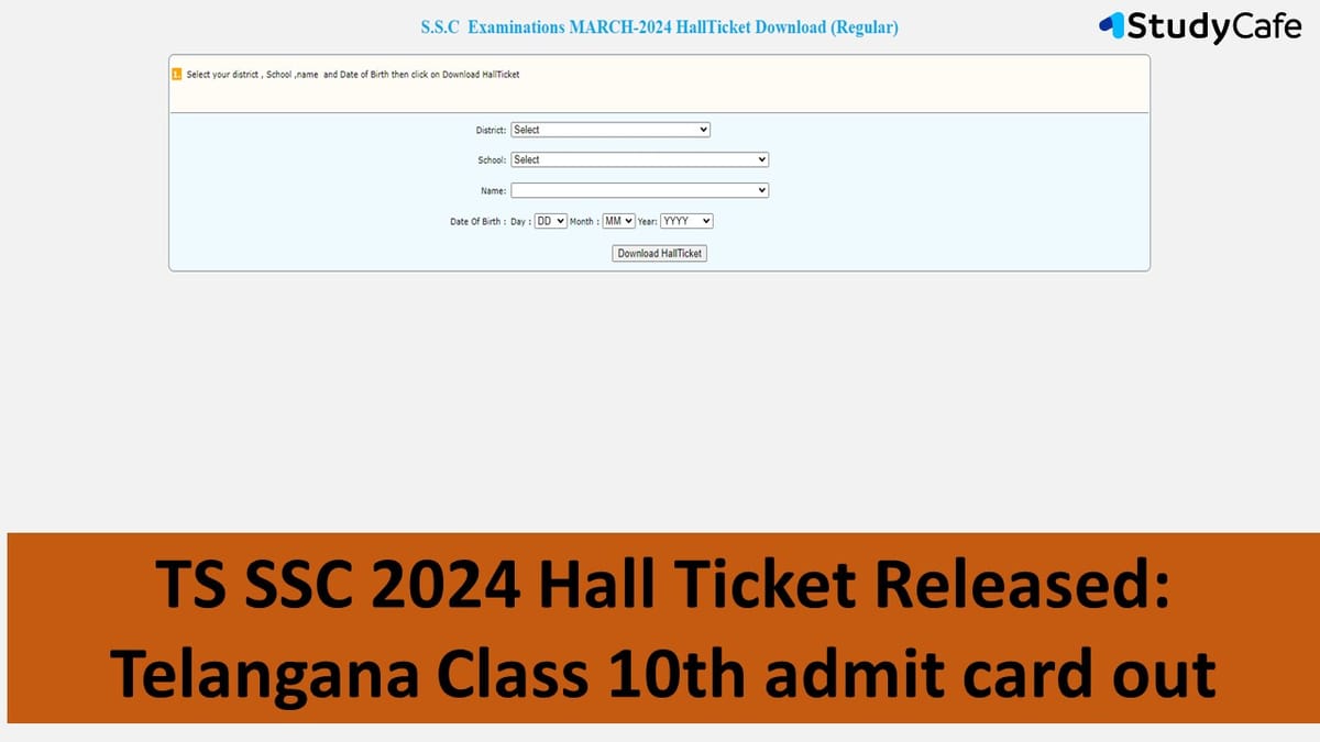 TS SSC 2024 Hall Ticket Released Telangana Class 10th admit card out