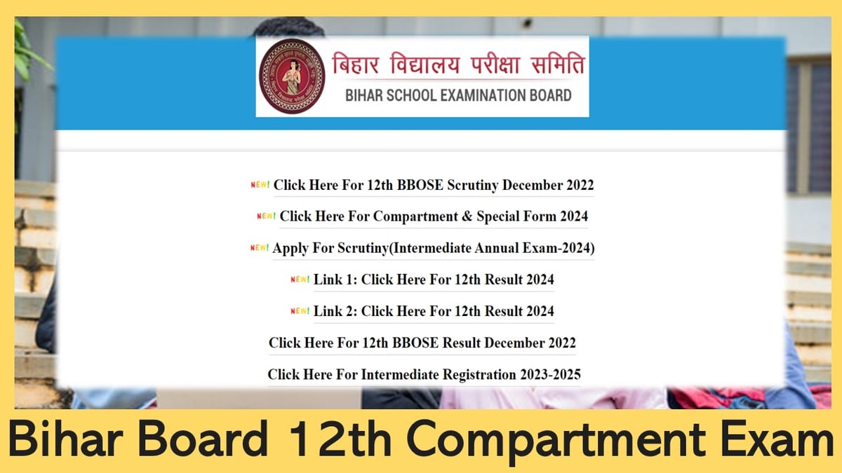 Bihar Board 12th Compartment Exam 2024: BSEB Extended 12th Compartment Exam Registration date till April 7