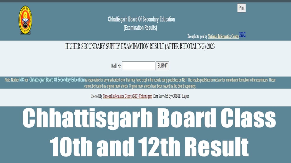 Chhattisgarh Board Class 10th and 12th Results 2024: Chhattisgarh Board Results to be Released Soon at cgbse.nic.in