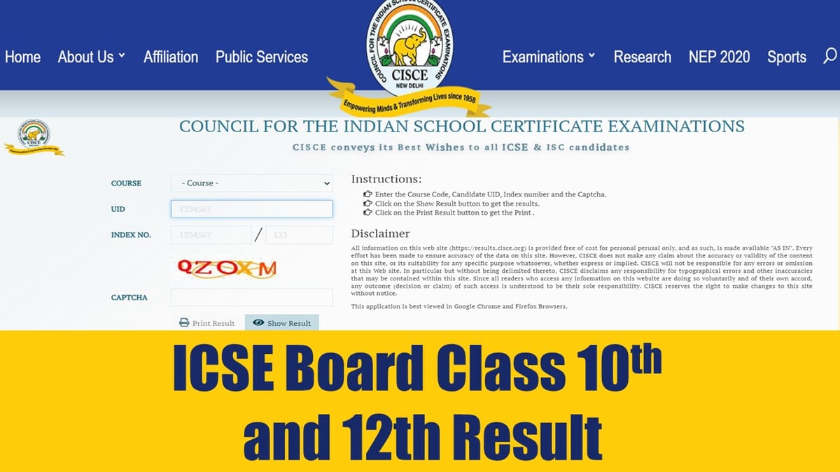 ICSE Board Class 10th and 12th Result 2024 Live Updates ICSE Board