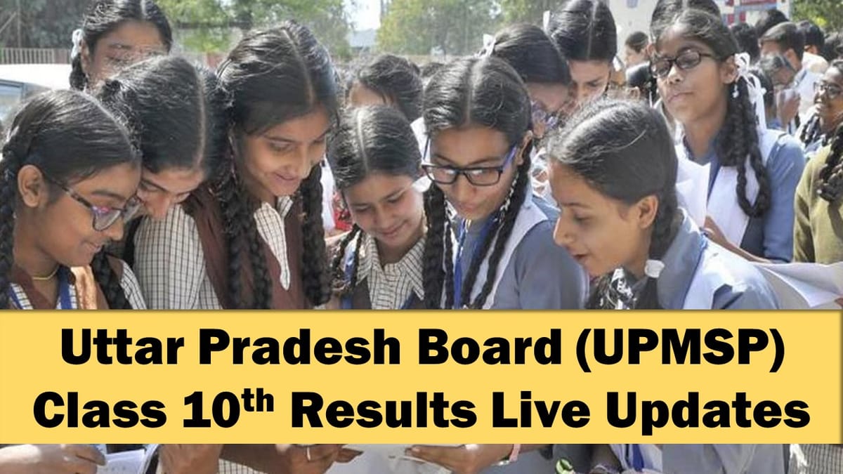 UP Board Class 10th Results Live Updates: UP Board Class 10 Results to be Released on this Date