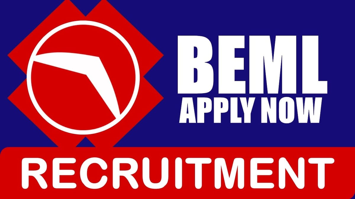 BEML Recruitment 2024: Monthly Salary Up to 160000, Check Post, Age, Qualification and Other Information