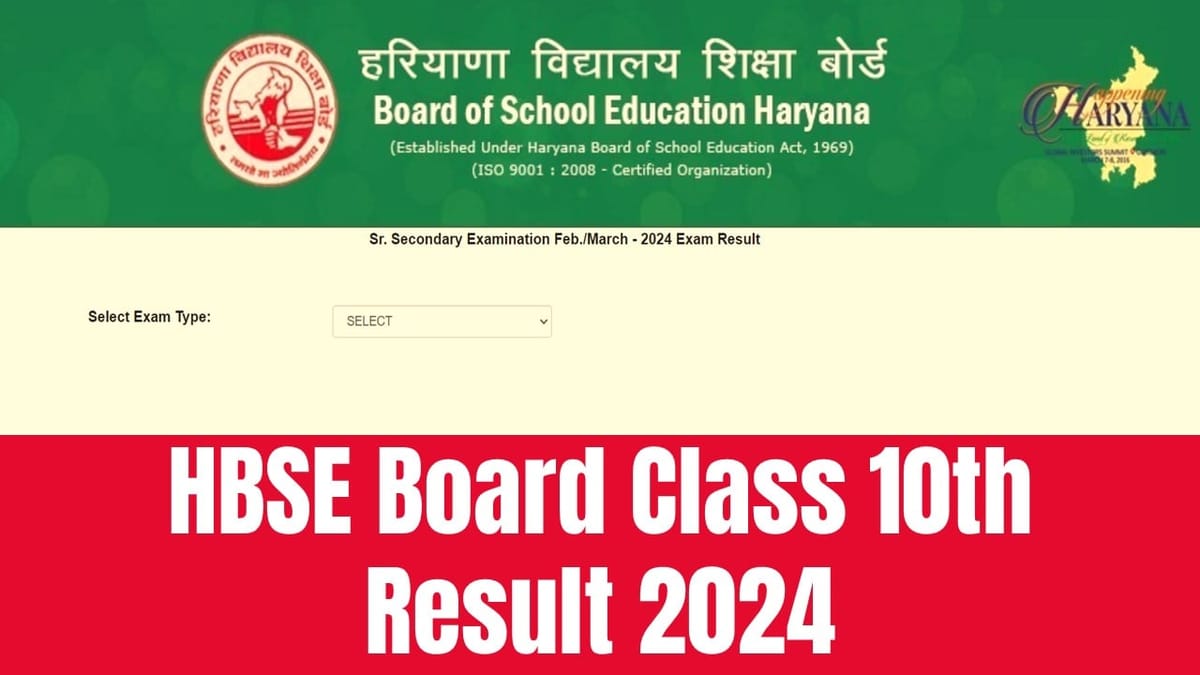 Haryana Board Class 10th Result 2024 Live Updates: Check the Declaration Date and How to Check 