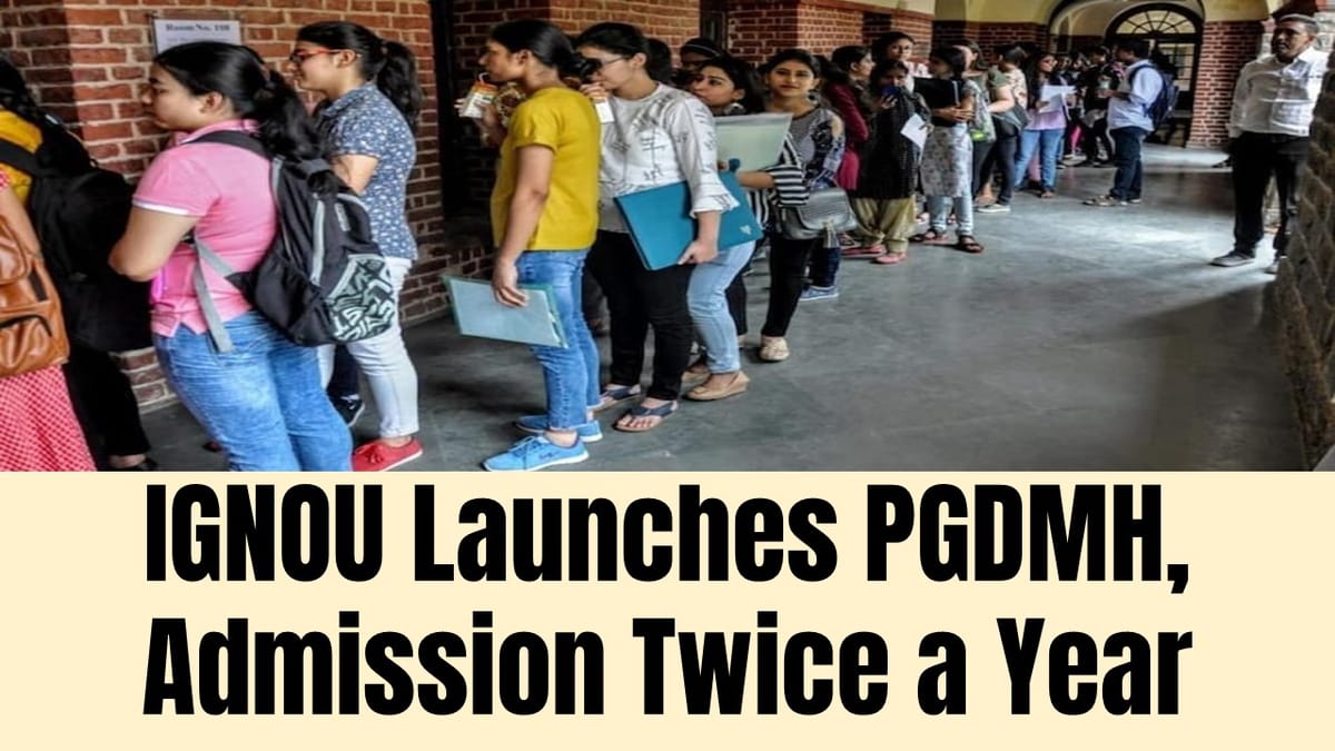 IGNOU Launches Post Graduate Diploma in Mental Health (PGDMH); Admission Held Twice a Year