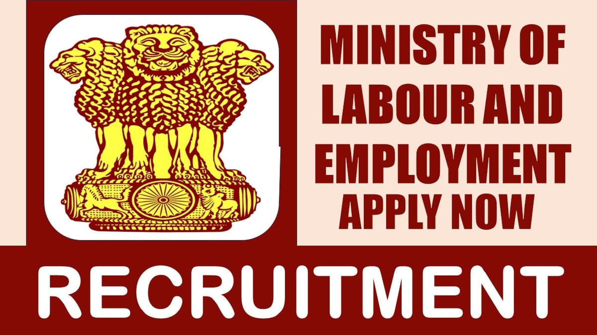 Ministry of Labour and Employment Recruitment 2024: Check Post, Qualification, Tenure, Age Limit and How to Apply