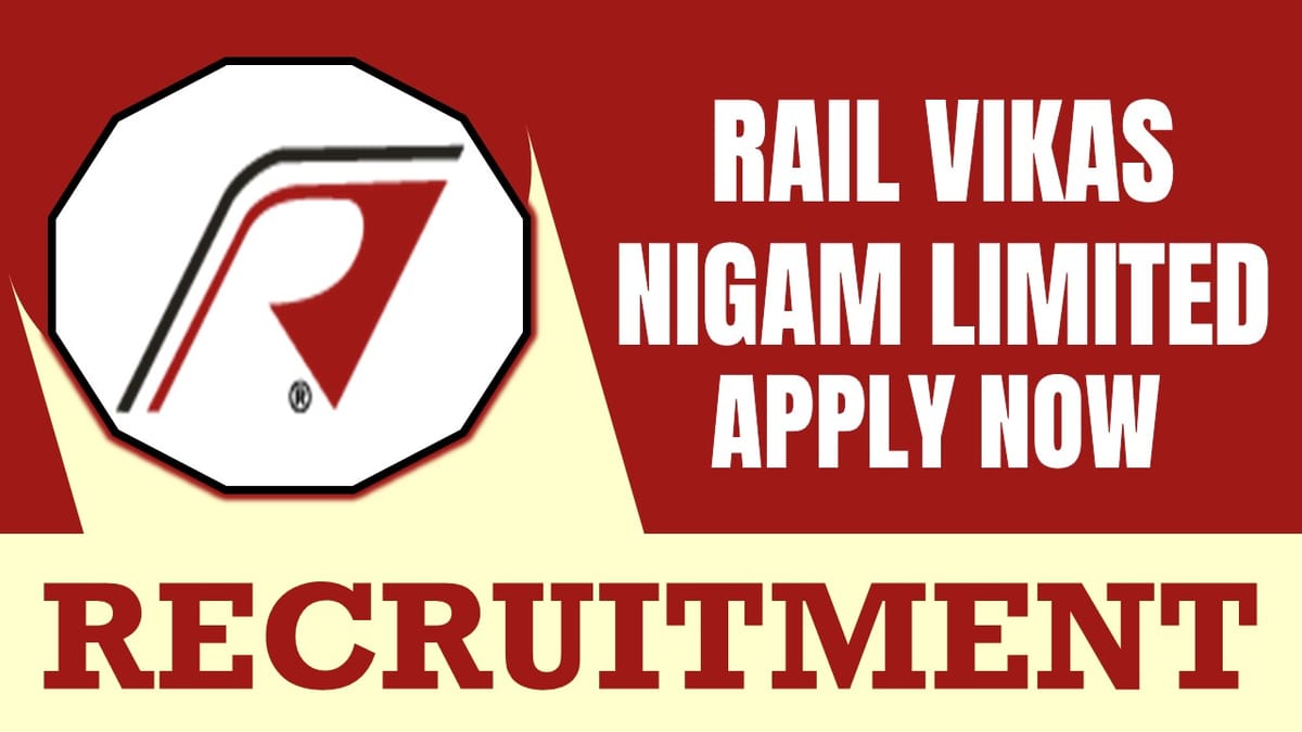 Rail Vikas Nigam Recruitment 2024: Check Post, Age Limit, Qualification and Process to Apply