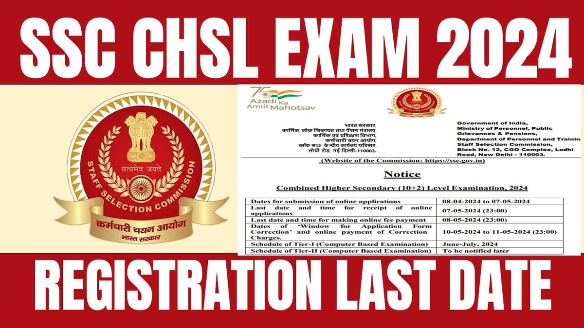 SSC CHSL Exam 2024 Application Portal Closes Today; Check Process to Apply Here