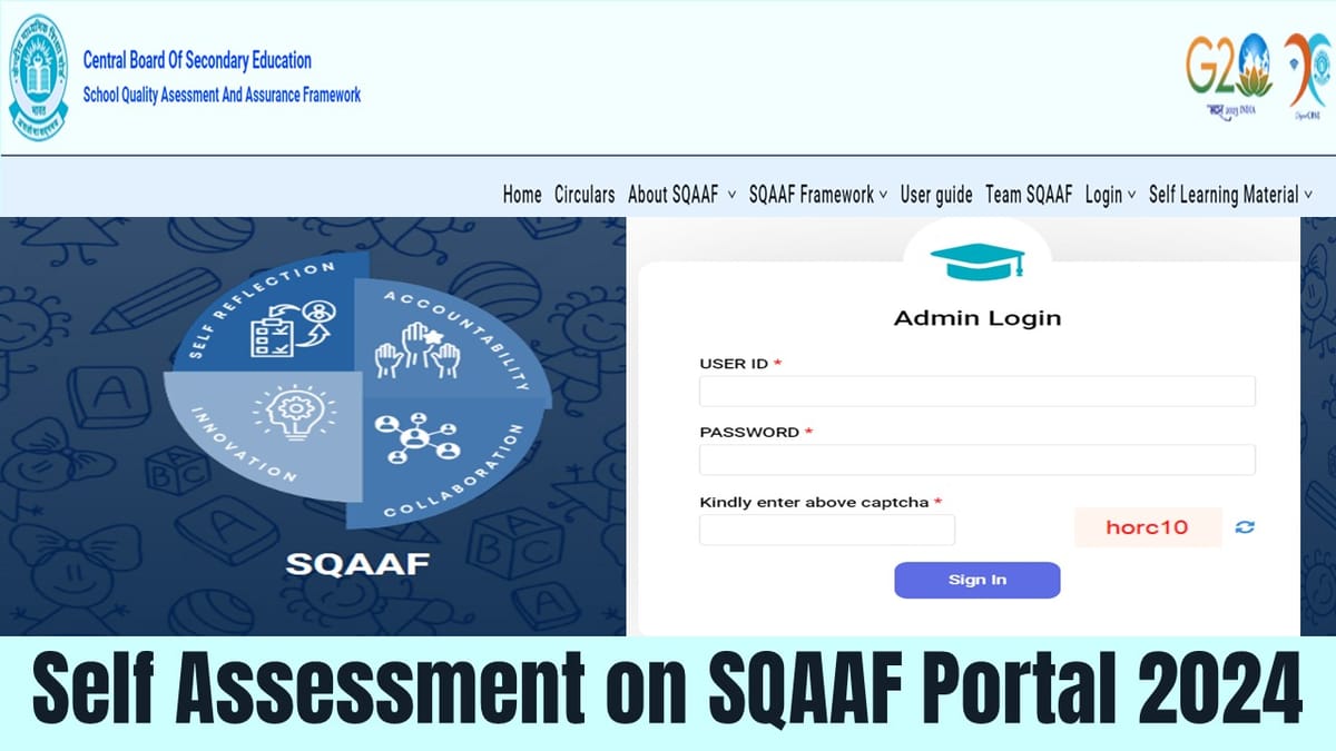 Self Assessment on SQAAF Portal 2024: Details for Self Assessment on SQAAF Portal 2024