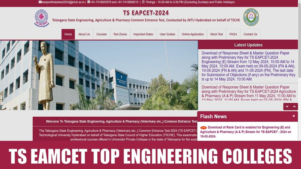 TS EAMCET 2024: List of Top Engineering Colleges