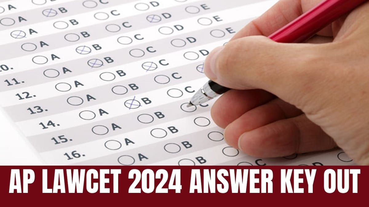 AP LAWCET 2024: AP LAWCET 2024 Answer Key Out; Objection Window Opens from Today 