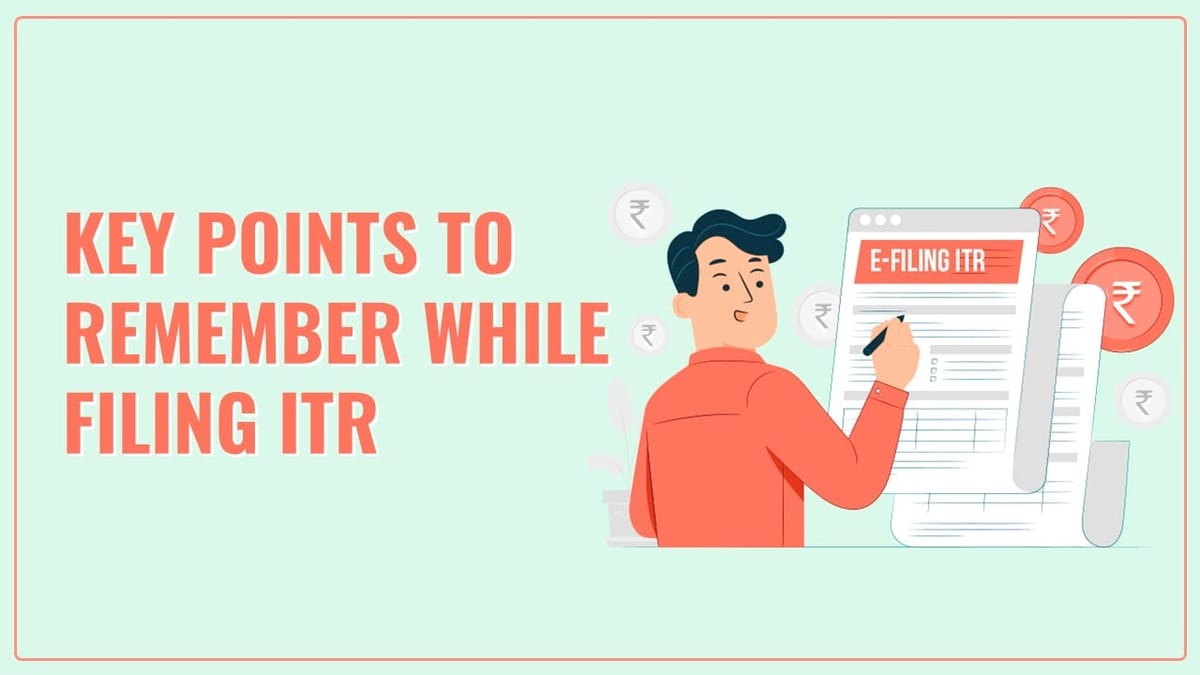 Key points Salaried Individuals should know while Filing ITR