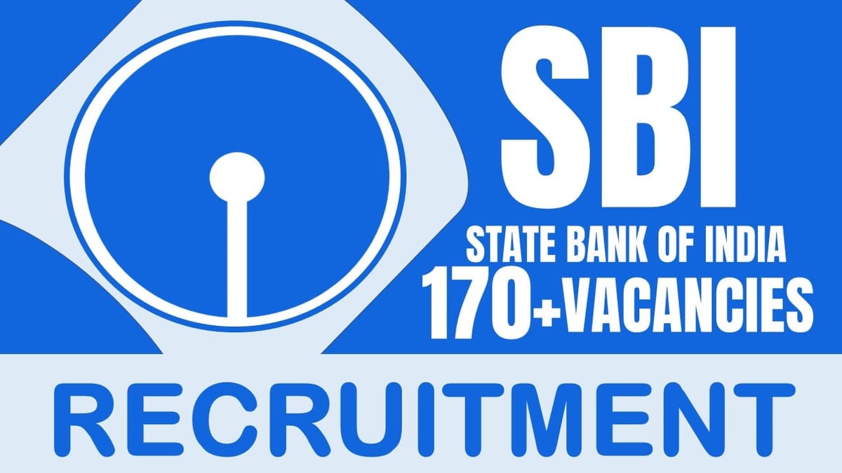 SBI Recruitment 2024: SBI Announce 170+ Vacancies for Special Cadre Officers; Check Details Here