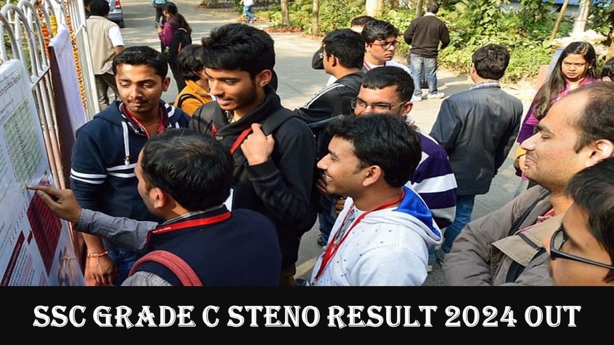 SSC Grade C Steno Result 2024: SSC Grade C Steno Result Out; Check Cut Off Here