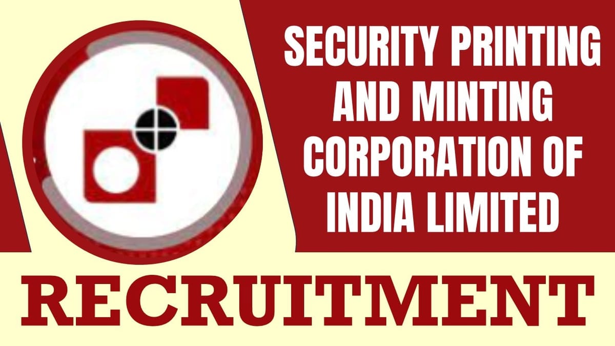Security Printing and Minting Corporation Recruitment 2024: Monthly Salary Up to 340000, Check Post, Tenure and How to Apply