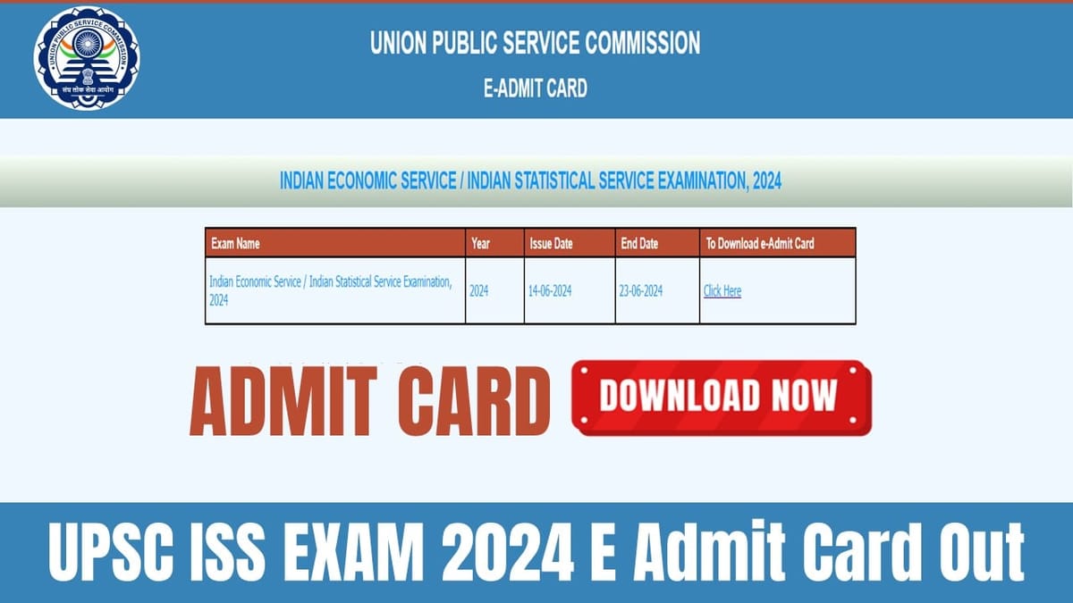 UPSC ISS EXAM 2024: UPSC ISS EXAM 2024 E Admit Card Out at upsconline.nic.in; Check Instructions to Download