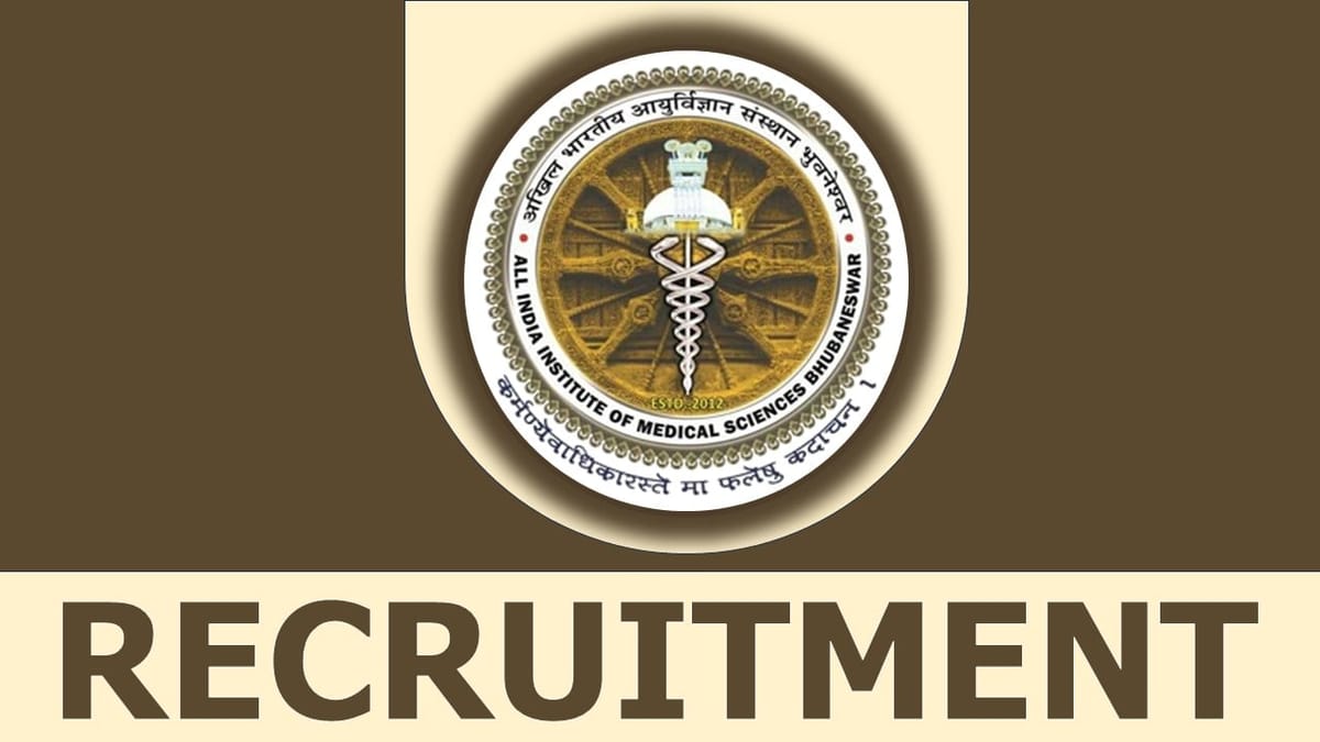 AIIMS Bhubaneswar Recruitment 2024: New Job Opening Out, Check Post and Other Details Here
