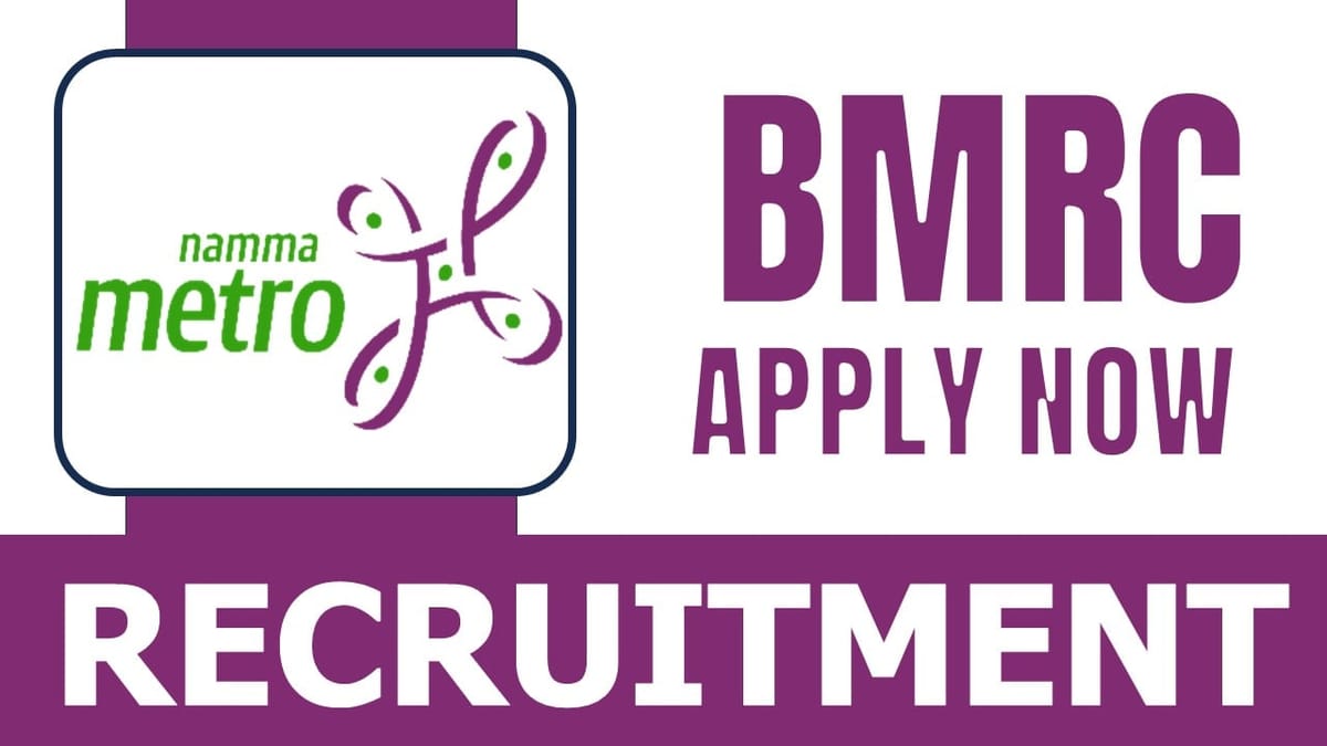 BMRC Recruitment 2024: Monthly Salary Up to 20625 Check Notification Application Date and Other Details