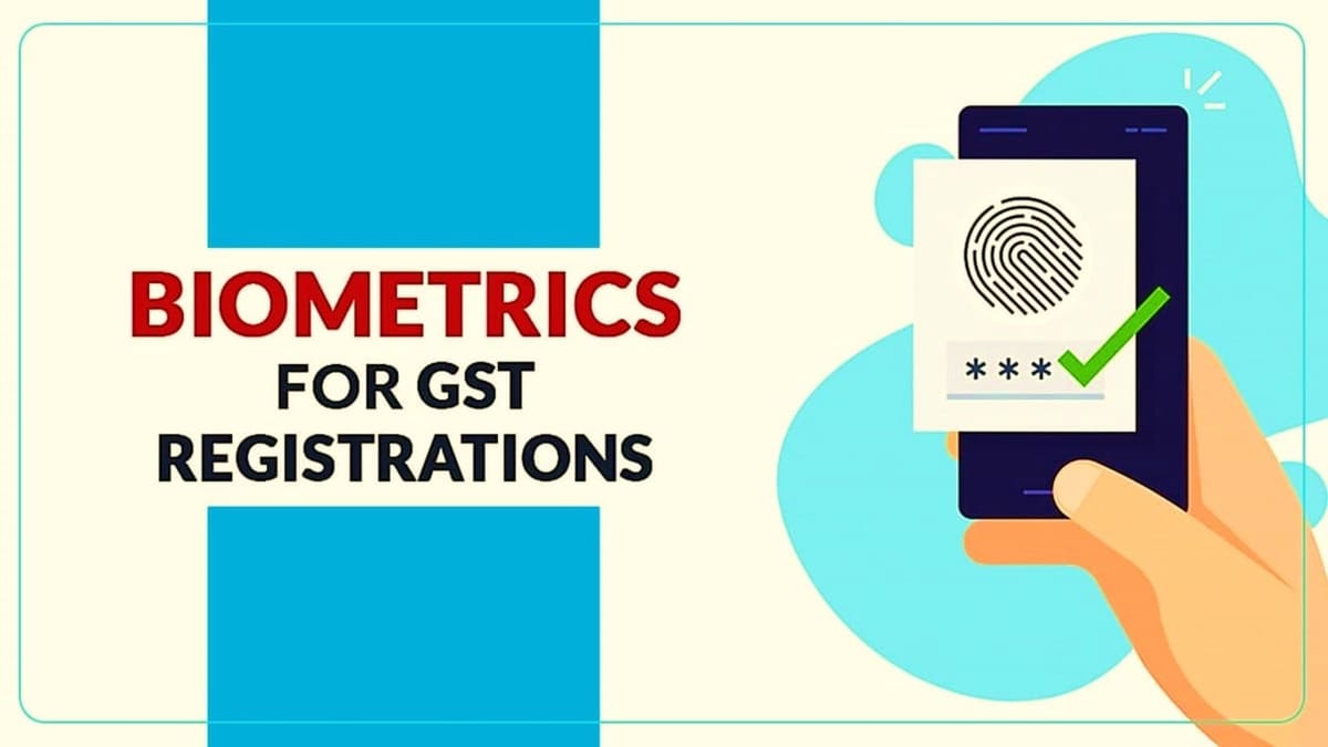 Biometric based Aadhar Authentication for GST Registration