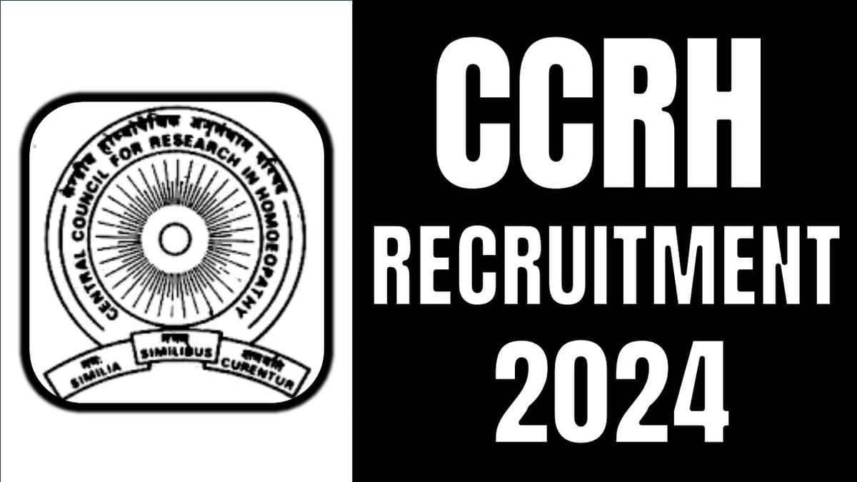 CCRH Recruitment 2024: Salary Up to 50000 Per Month Check Post and Eligibility Criteria