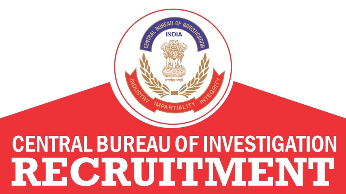 Central Bureau of Investigation Recruitment 2024: Check Post Eligibility Tenure and Other Vital Information