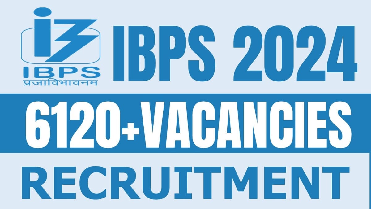 IBPS Recruitment 2024: New Notification Out for 6120+ Vacancies, Check Posts, Age, Qualification and Application Procedure
