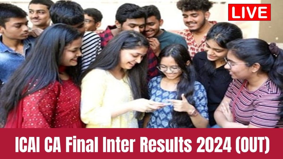 CA Final, Inter Results 2024 Out: CA Final, Inter Pass Percentage, Toppers List