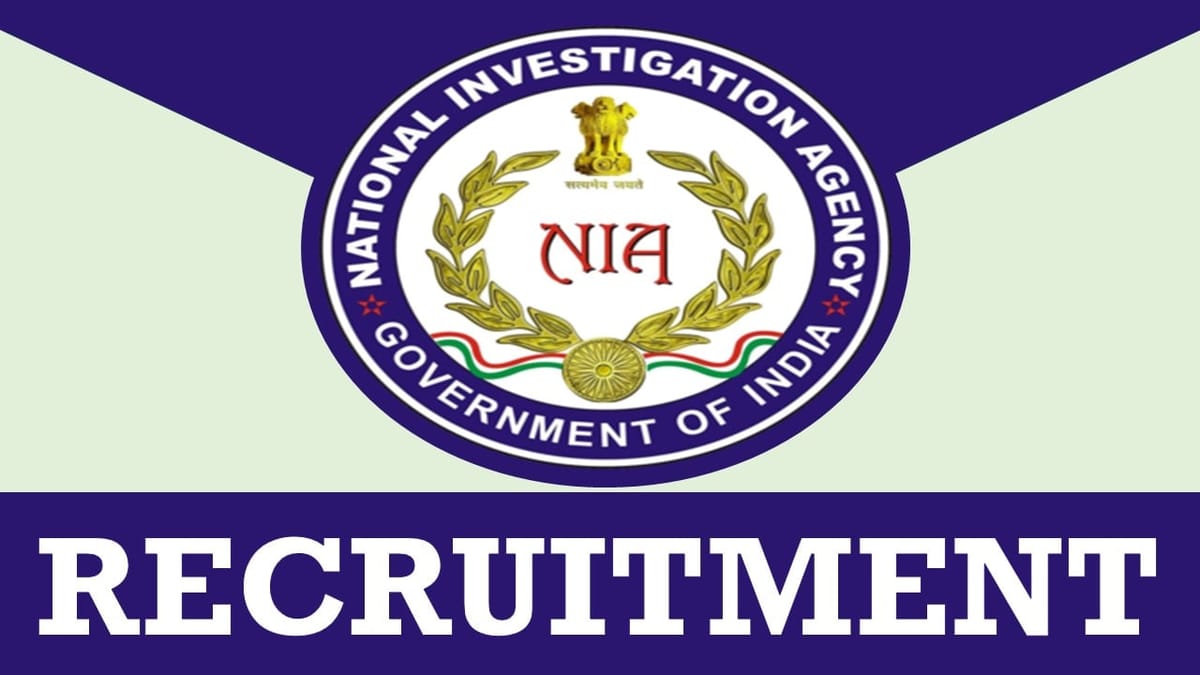 NIA Recruitment 2024: New Notification Released for Multiple Posts Check Post Details Here