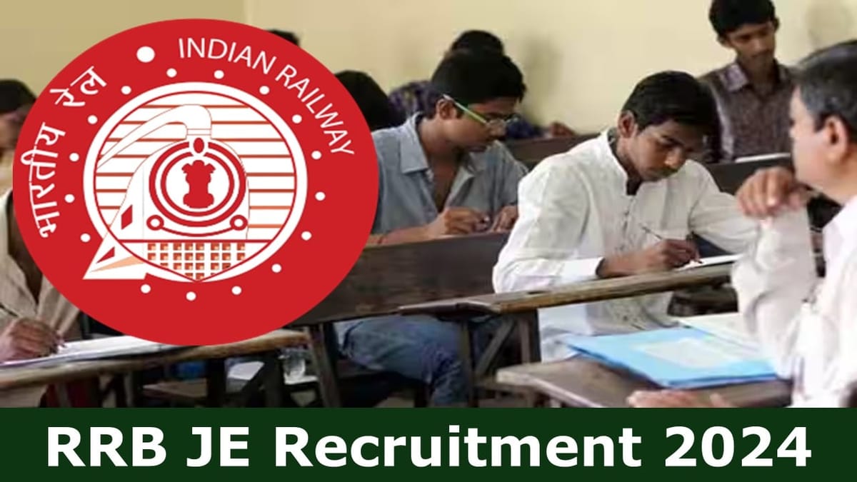 RRB JE Recruitment 2024: RRB JE Recruitment Application Window Opens Tomorrow for 7951 Vacancies