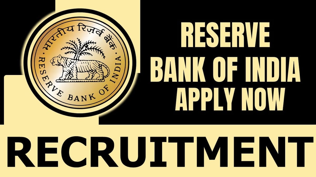 Reserve Bank of India Recruitment 2024: Salary Up to 1000 Per Hour, Check Post, Qualification, Tenure and How to Apply