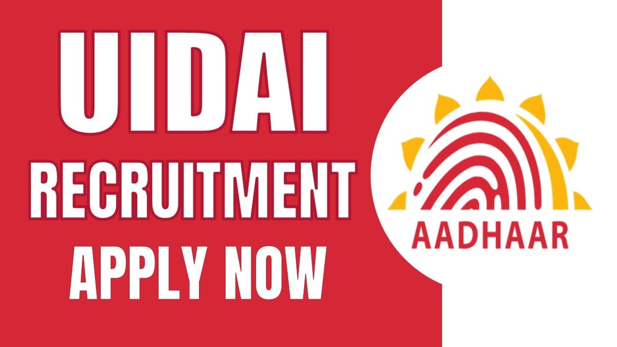UIDAI Recruitment 2024: Check Post Pay Scale Age Qualification and Other Vital Details