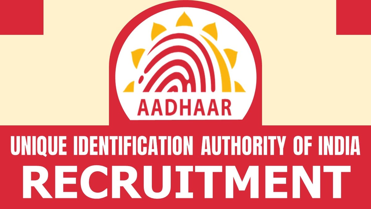 Unique Identification Authority of India Recruitment 2024: Check Post, Eligibility Criteria, Age Limit, Salary and Procedure to Apply