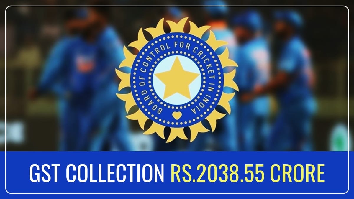 GST of Rs.2038.55 Crore collected from BCCI