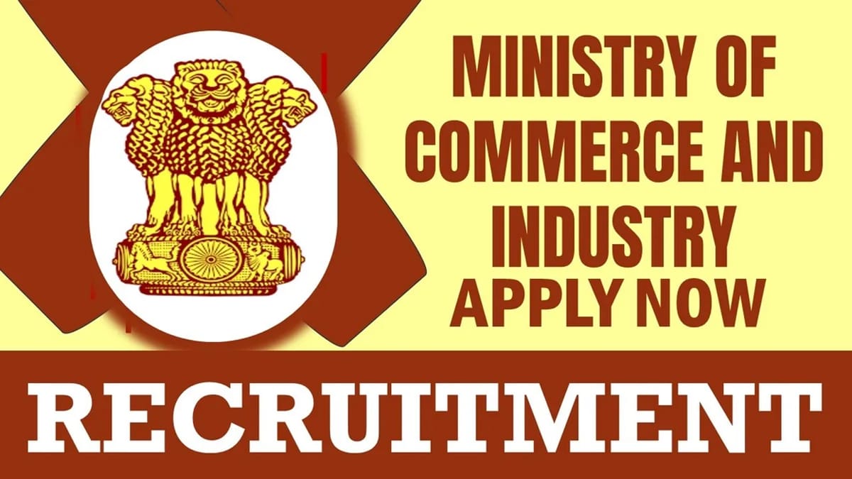 Ministry of Commerce and Industry Recruitment 2024: Notification Out for Job Vacancy Check Post Details Here