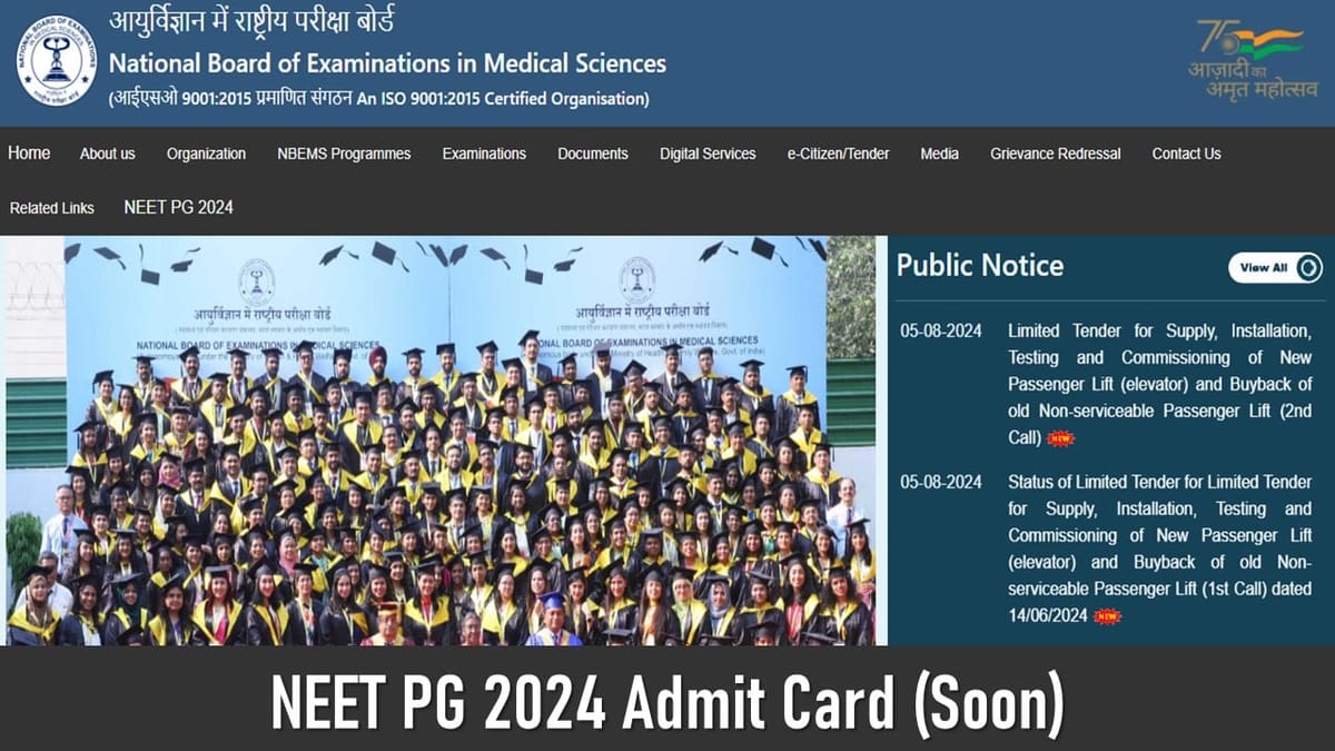 NEET PG 2024 Admit Card: NEET PG 2024 Admit Card to be Released Soon natboard.edu.in, Check How to Download