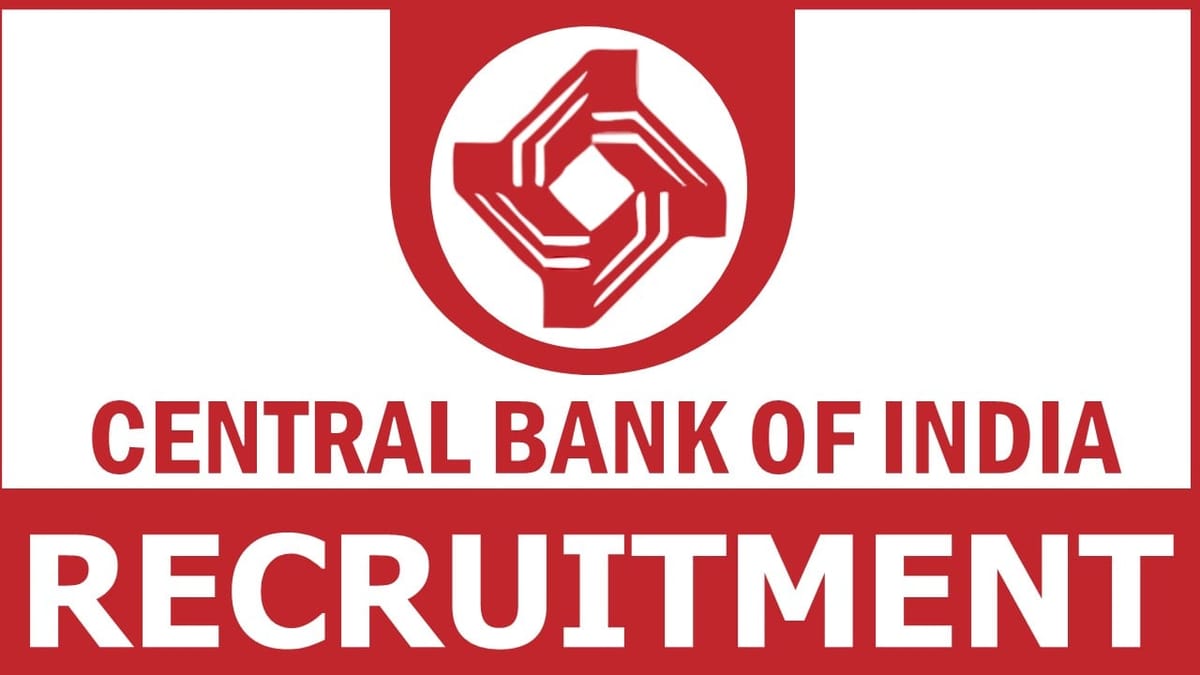 Central Bank of India Recruitment 2024: Check Post Qualification Salary Age and How to Apply