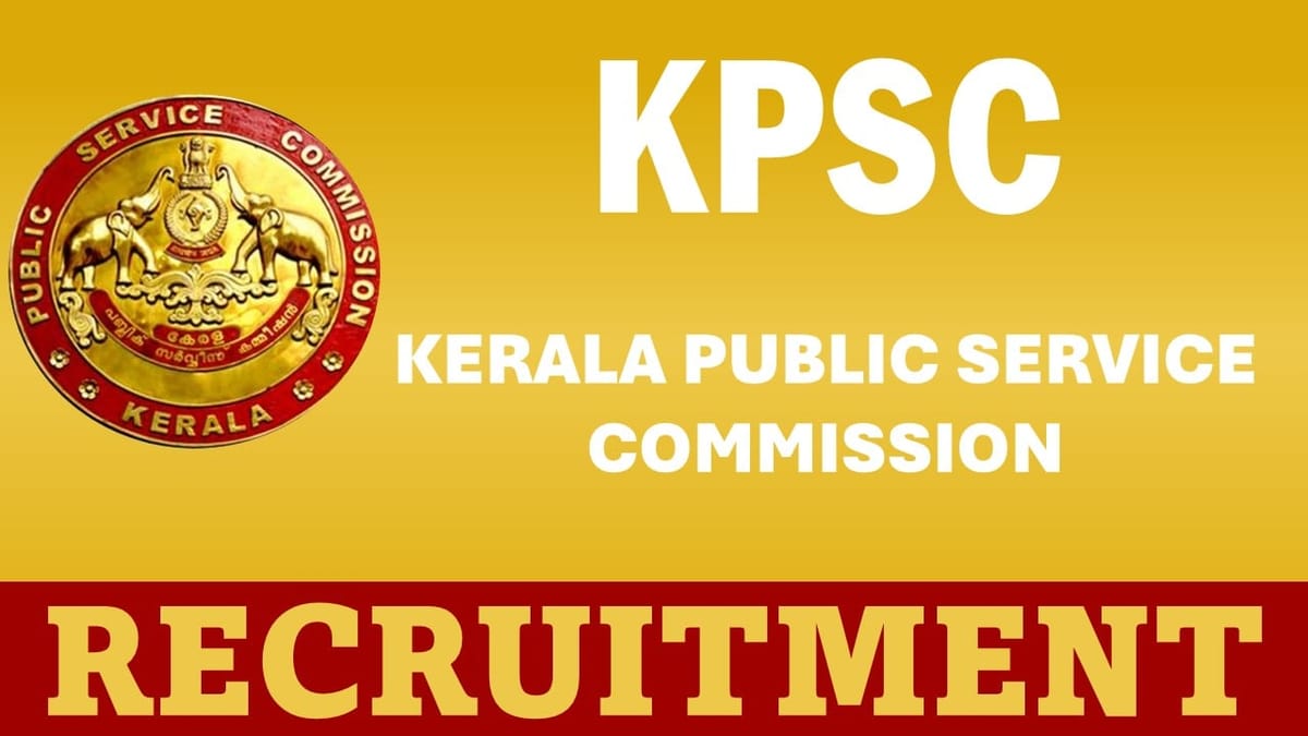 Kerala Public Service Commission Recruitment 2024: Apply Online For Draftsman Grade II (Civil)/Overseer Grade II (Civil) Post