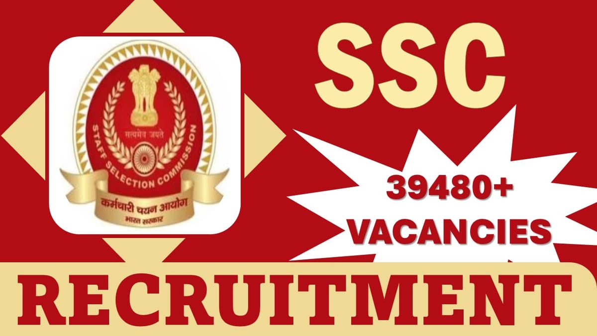 SSC Recruitment 2024: Notification Out for 39480+ Vacancies, Check How to Apply