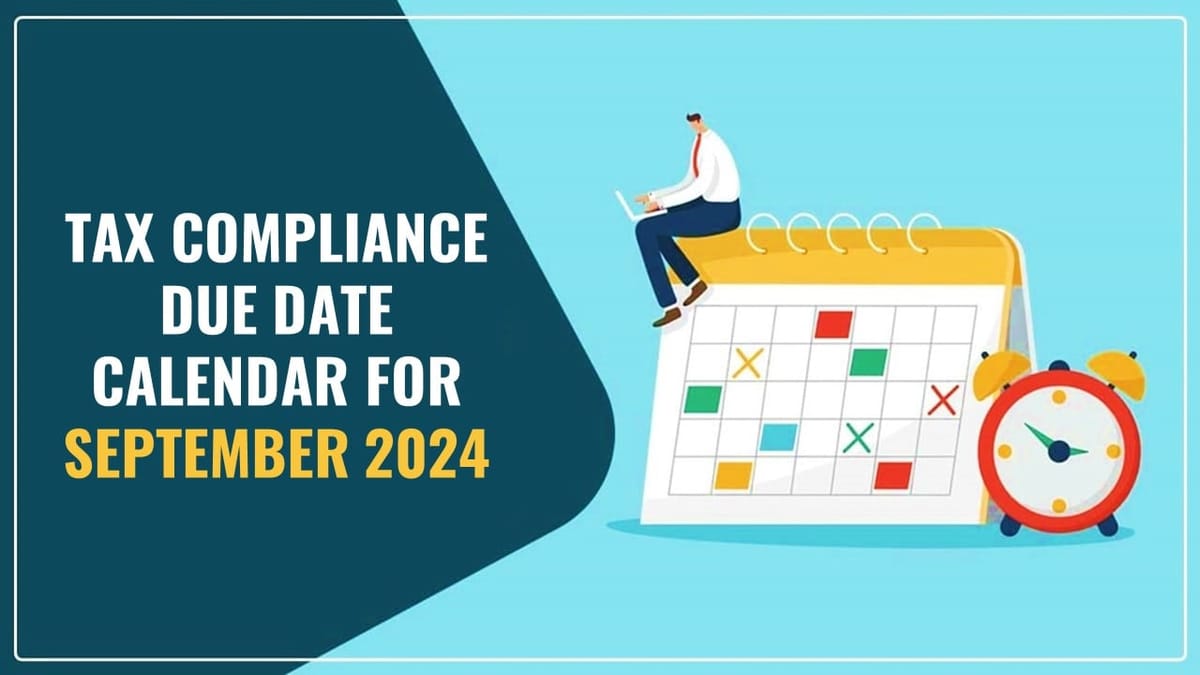 Tax Compliance Due Date Calendar for September 2024