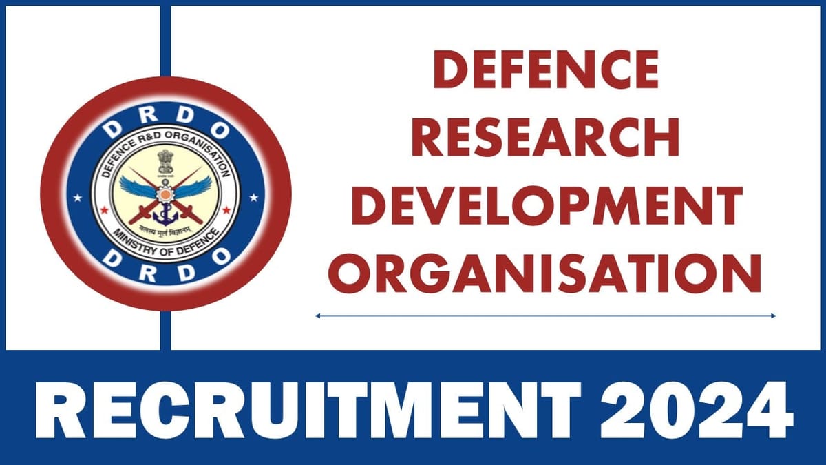 DRDO Recruitment 2024: Notification Out for JRF Post; Apply For Walk-In-Interview