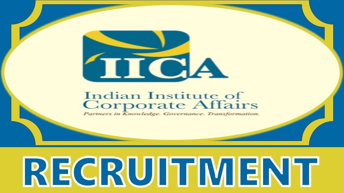 IICA Manesar Recruitment 2024: Application Open For Chair Professor Post, Apply Before Last Date