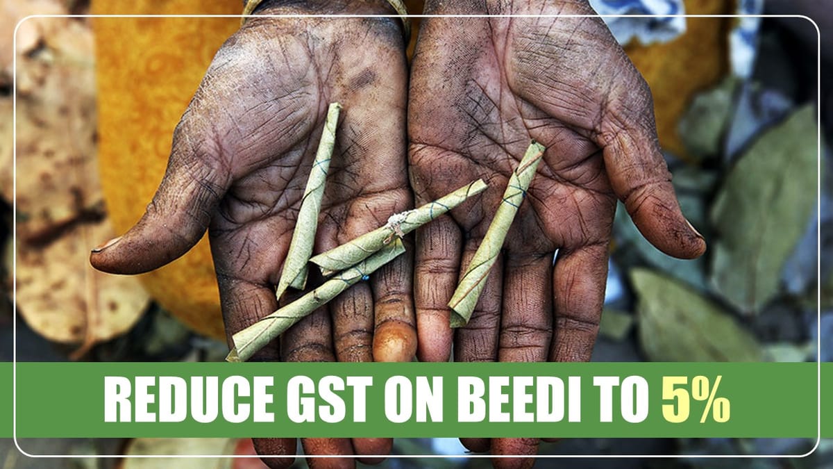 Beedi workers urge a reduction of GST on Beedi to 5% from 28%