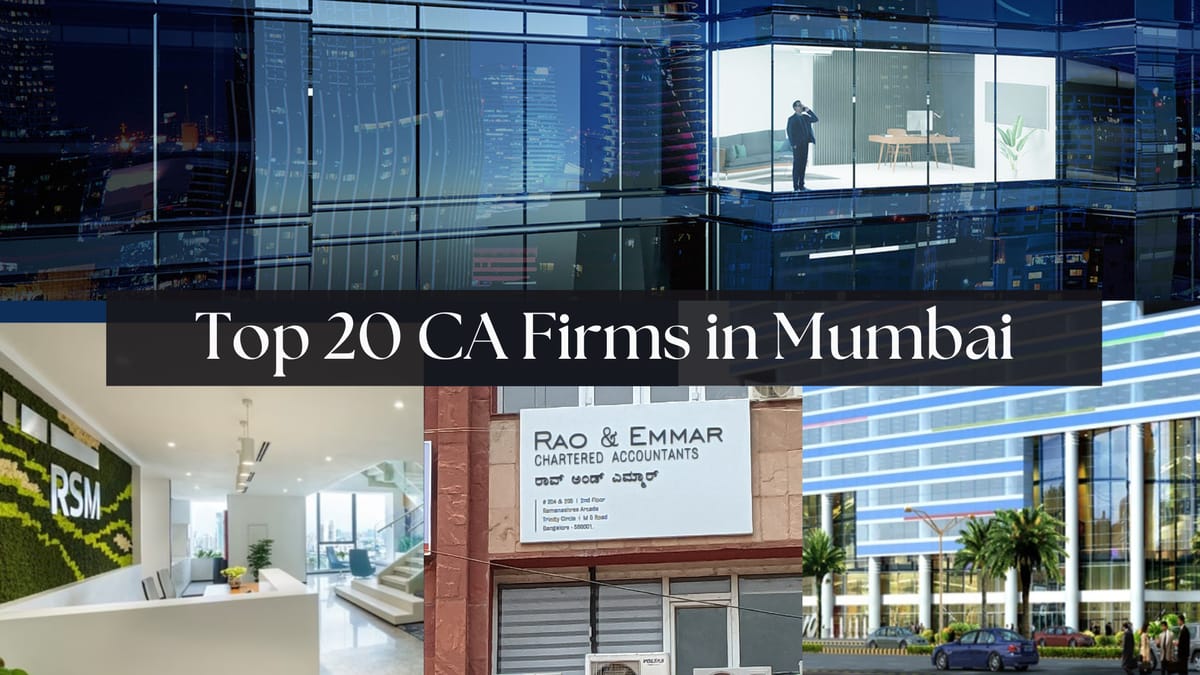 Top 20 CA Firms in Mumbai for Articleship